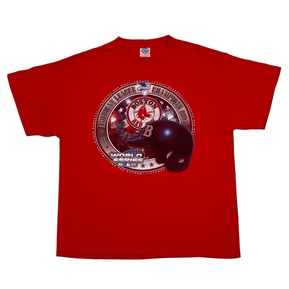 Vintage 2004 Boston Red Sox MLB World Series Champions T Shirt Red Delta Size L